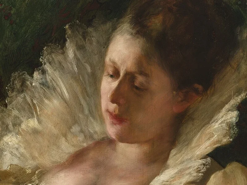 1856-August Kurz - Ritratto di una donna